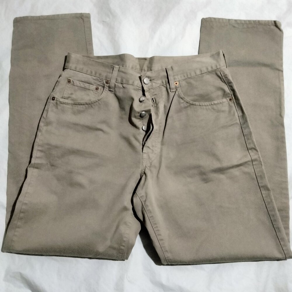 Replay Khaki Men’s Pants 34x34(32x33.5) Chino Button Fly Made in Italy